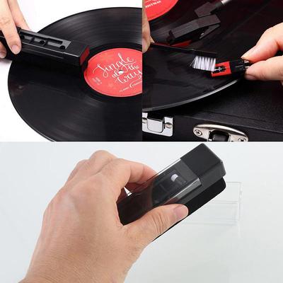 Cepillo Limpiador para Tocadiscos de Vinilo Antiestático a Prueba de Polvo Kit Limpiador de CD/LP Juego de Cepillos de Terciopelo para Aguja de Tocadiscos Fonógrafo