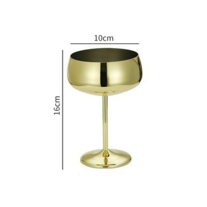 Stainless Steel Champagne Glases Electroplating Agave Cup Liquor Cocktail Goblet Juice Tumbler Party Restaurant Drinkware Cup