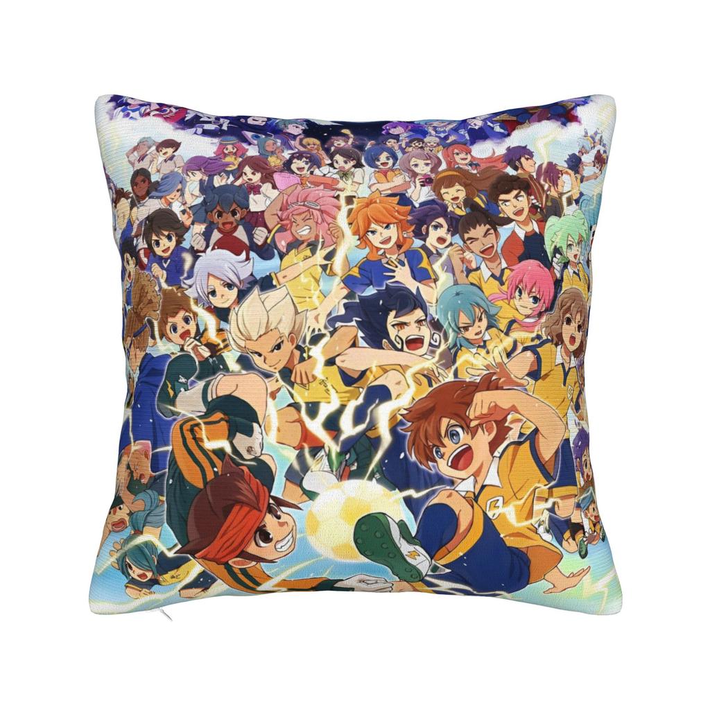 Printed Inazuma Eleven Anime Game Pillowcase Polyester Cushion Cover Decor RPG Cartoon Throw Pillow Case Cover Bedroom Zippered