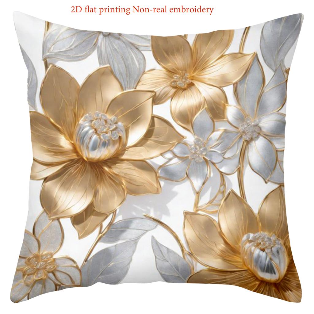 Floral Patterned 2D Flat Printing Pillows for Home Decor Polyester pillowcase, sofa decorative cushion cov Headboard Pillow