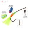 Luminous Fluorescent Fishing Hooks: Colorful Ice, Sea, Fly Fishing Rigs with Long Handles and Barbs for Bass