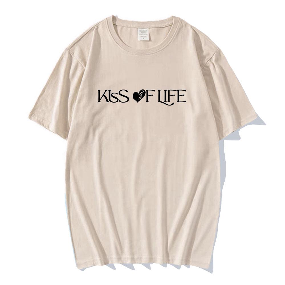 Kiss of Life Midas Touch  T-shirt for Fans  Girl Band Korean Tee-shirt Fashion Summer Spring Women Tshirt Hip Hop Streetwear