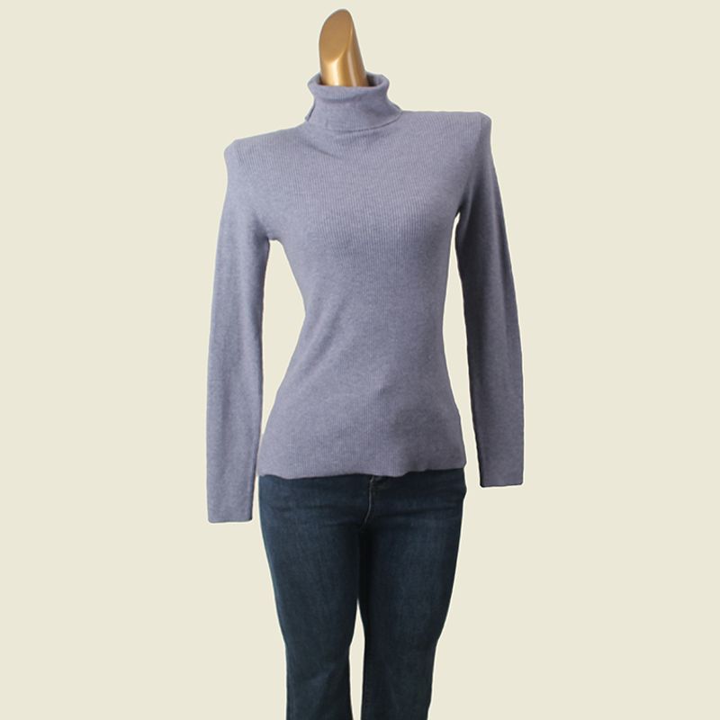 French Style Normcore Casual Turtleneck Small Thread Bottoming Shirt Fashion Wind Fall and Winter Pullover Base Long Sleeves Women's Knitted Sweater