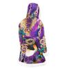 Unisex Casual And Fashionable Plush Collar Hooded Long Sleeved Carnival Print Jacket