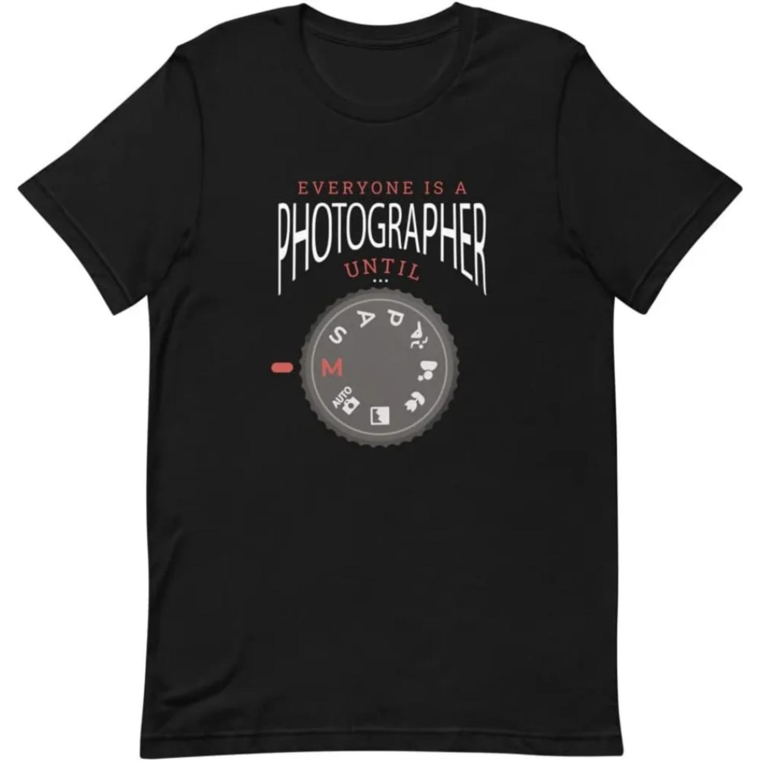 Funny Photography T-Shirt Photography Enthusiasts Gift Tee Tops Men Women Casual Summer Daily Round Neck Cotton Short Sleeve S