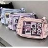 New Japanese Versatile Transparent Pain Bag Single Shoulder Class Book Two-dimensional Bag Women's Large-capacity Leisure Pain Bag