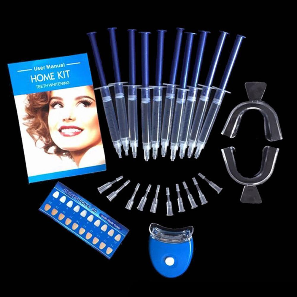 Whitener Dental Teeth Gel Bleaching Whitening Tooth Kit Oral with LED Light