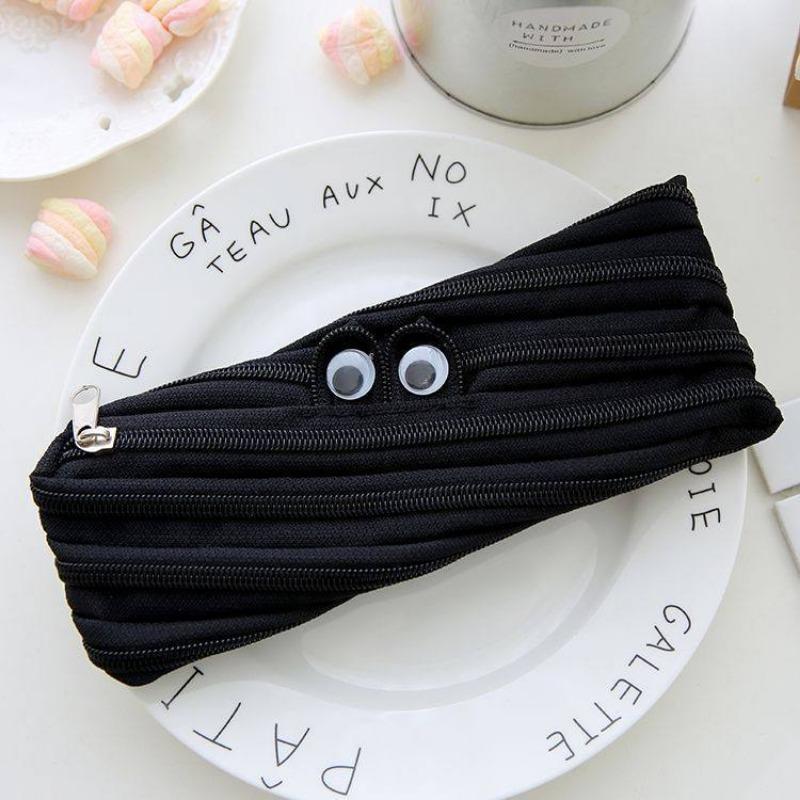 Ins Style Zipper Monster Pencil Case For School Students
