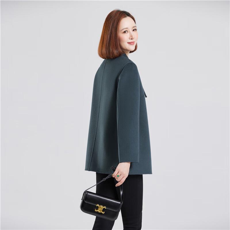 New Chinese Style Double-faced Wool Blend Coat