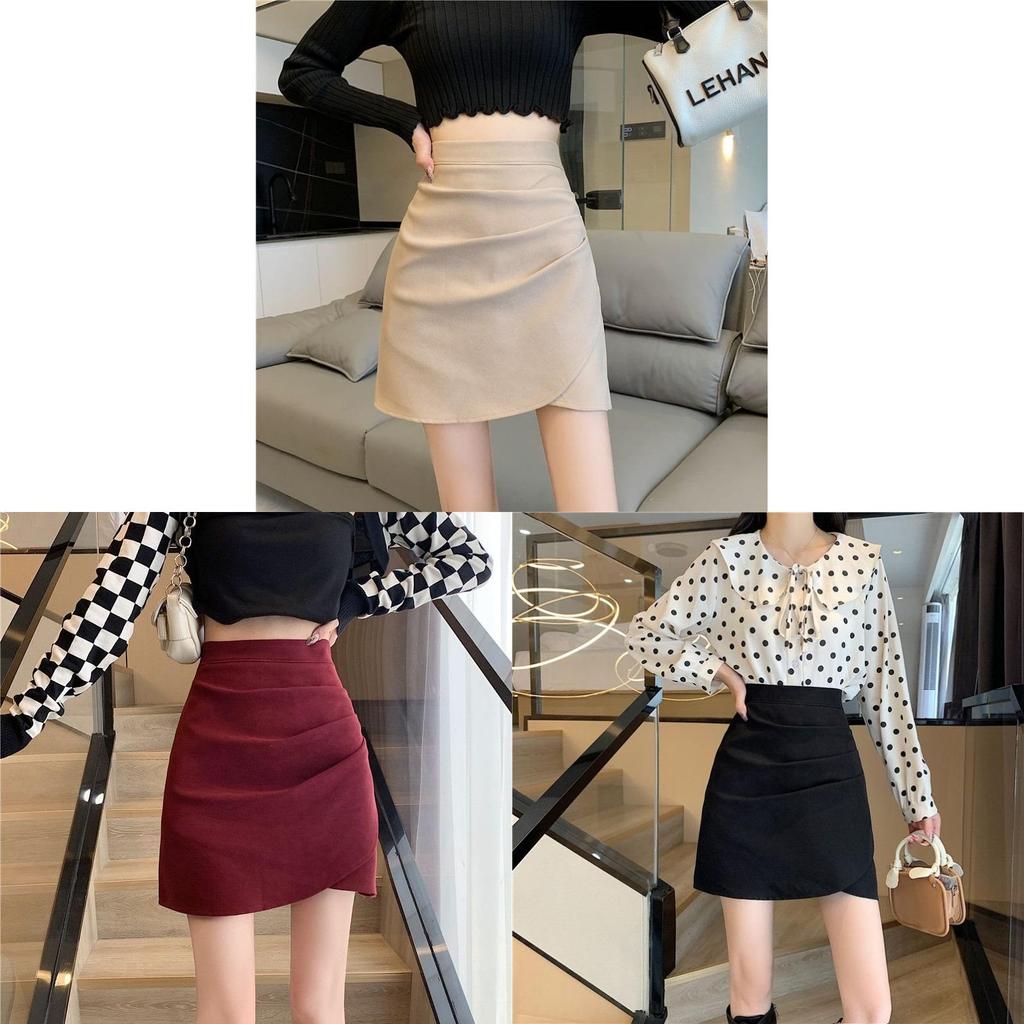 Classic High Waist Mini Skirt With Ruffles And Zipper For Stylish Women