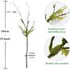 2pcs 40 inch Bendable Artificial Tree Cherry Blossom Branches Vines Twigs Limb Trunk Silk Moss Green Plants for Garden Outdoor Wall Hanging Vase