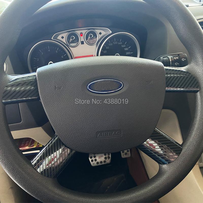 My Good Car Stainless Steel Car Steering Wheel Decoration Cover Trim Sticker for Ford Focus 2 MK2 2005 - 2013 Car Styling