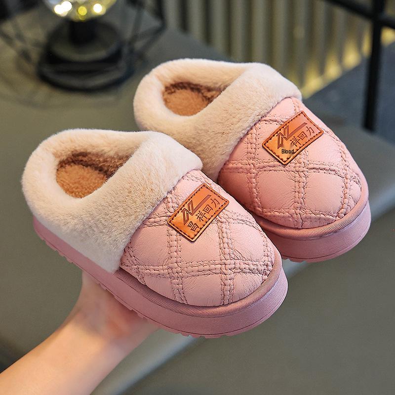 

Cozy Cotton Slippers for Kids - Thick Sole, Non-Slip, Plush Warmth for Indoor Winter Comfort 28/29 - 18cm Inner Length