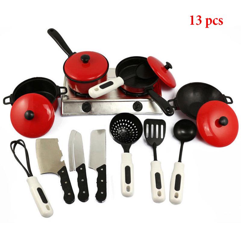 

Детский 13 шт. Игровой домик Игрушка Кухонная утварь Кастрюли Сковороды Еда Посуда Кухонная посуда