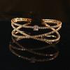 Bridal Luxury Rhinestone Zircon Cross Opening Bracelet Women'S Bracelet Temperament Bracelet Bracelet Hand