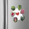 Creative Acrylic Tropical Plant Magnetic Fridge Sticker - Simulation Leaf Design