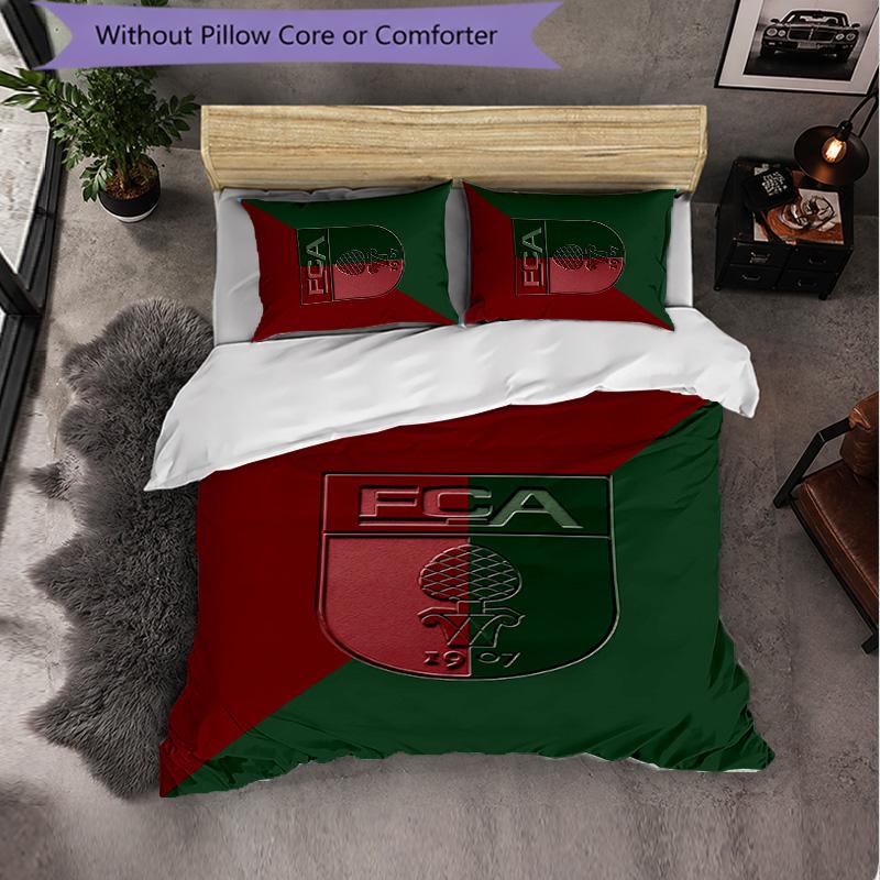 FC Augsburg FC Themed Bedding 3Pcs Duvet Cover Set Decorative Bed Linen For Teen Room Home Decoration