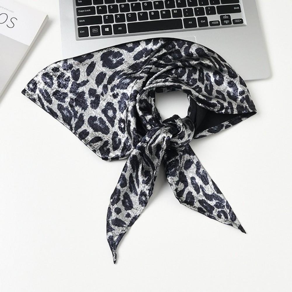 Y2K Leopard Print Hair Scarf Hip Hop Punk Bandana Fashion Triangular Headscarf Girls