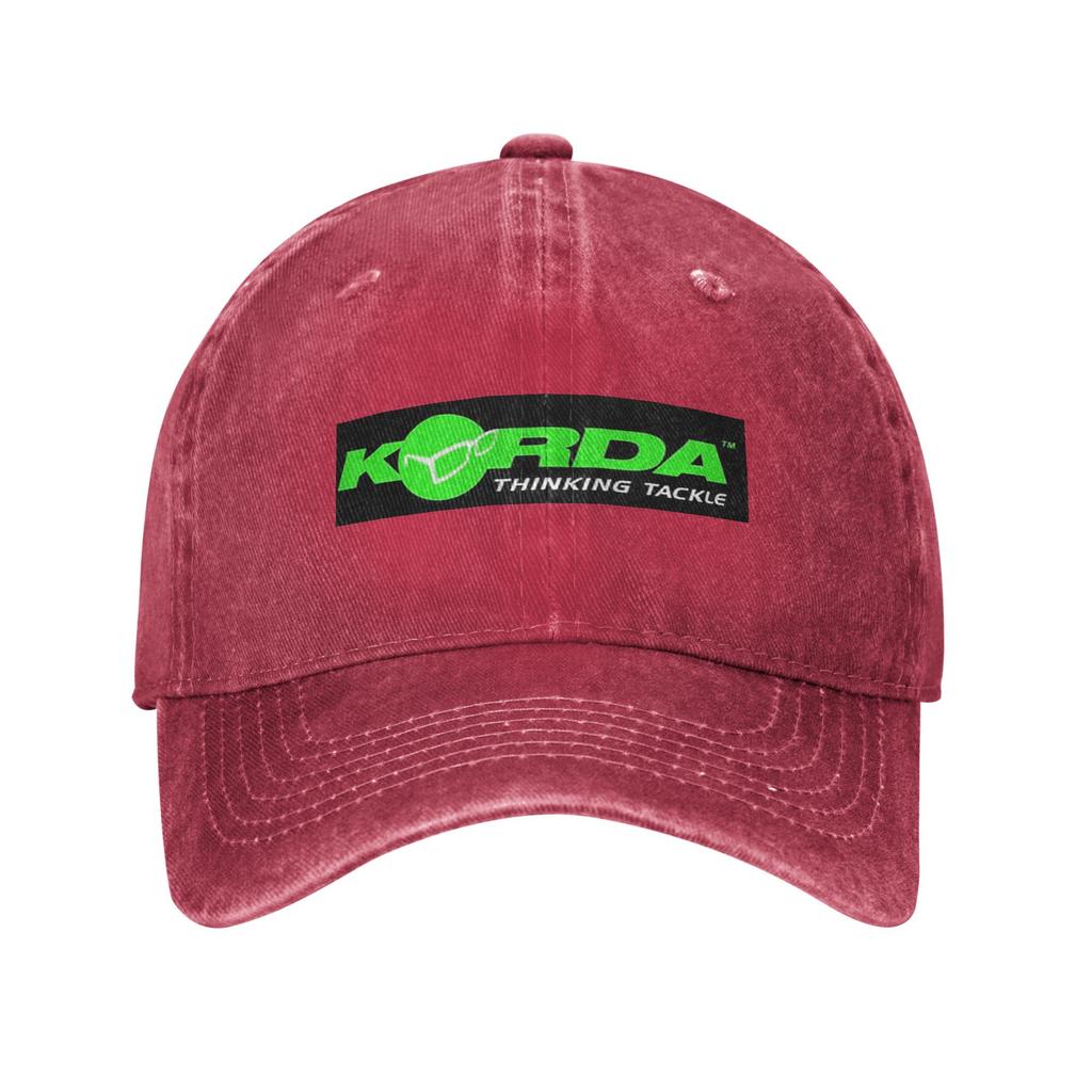 Korda Fishing Logo Denim Fabric Cap Casual Baseball Caps Adjustable Hat Summer Unisex Baseball Hats