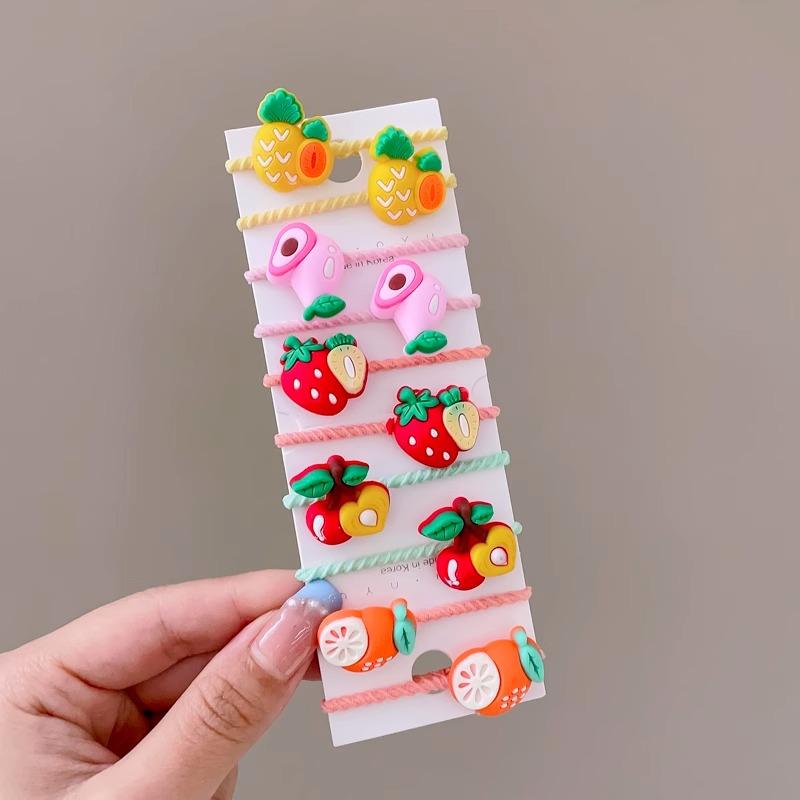 10-30PCS/Set, Cute Cartoon Animals, Hair Bands, Girls, Elastic Rubber Band, Headwear, Hair Accessories
