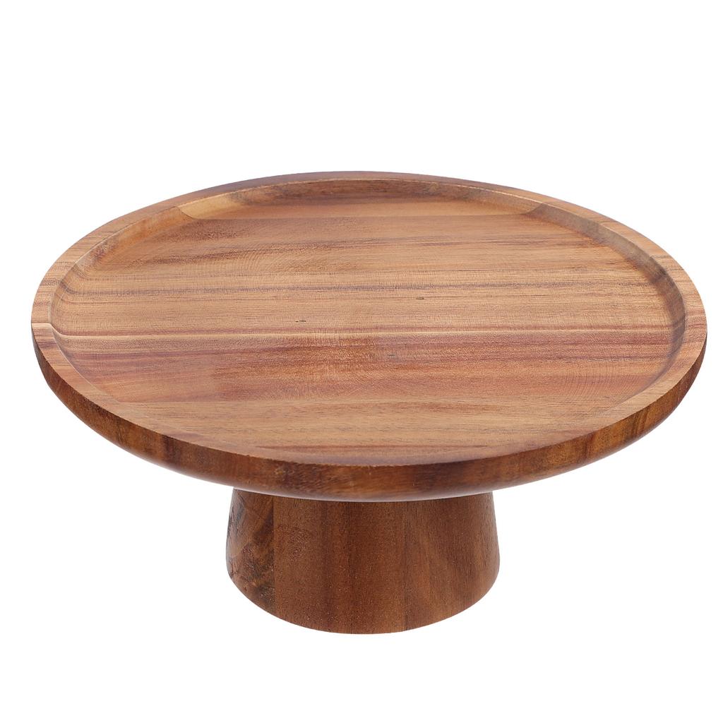 Cake Pan Pedestal Serving Plate Wedding Display Round Cupcake Stand Wood Holder Birthday Rack
