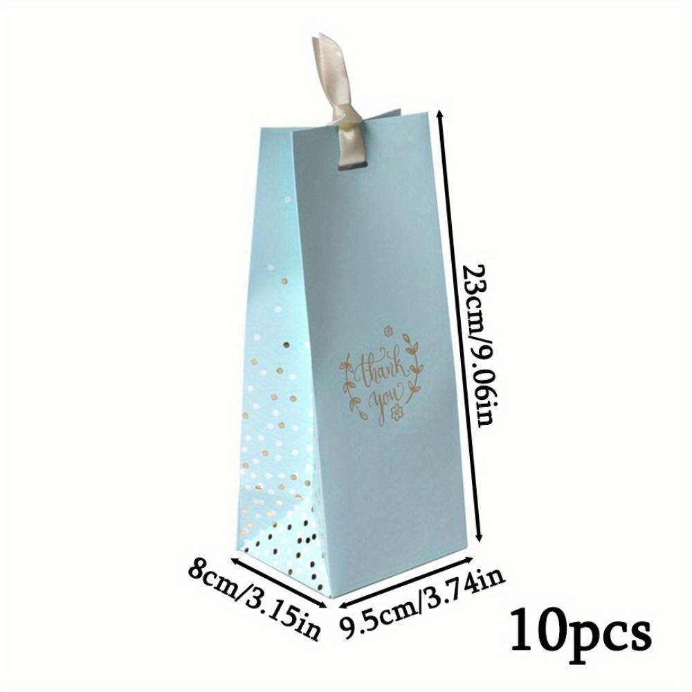 

10 шт. Синие подарочные пакеты с лентой, Портативный бумажный подарочный пакет, Роскошный пакет с ручками, Пакеты для свадебных сувениров, Пакеты для упаковки ювелирных изделий, Пакеты для покупок, Пакеты для угощений 10pcs