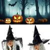 Halloween Witch Caps for Adult Unisex Tulle Wizard Hat Roleplaying Pointed Hat Theme Party Family Gathering Festival Hat