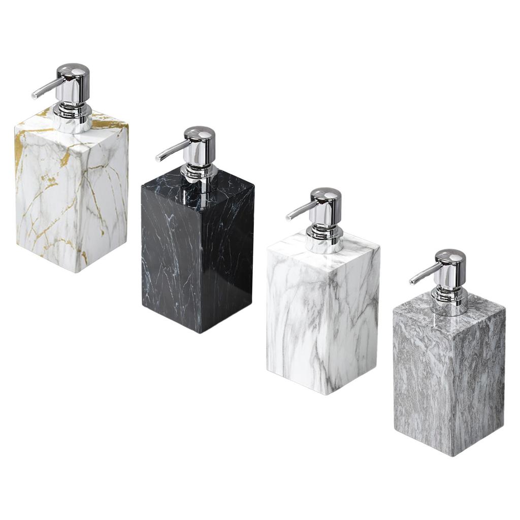Marble Texture Soap Dispenser Shower Dispenser Resin Liquid Hand Soap Dispenser for Home Countertop Kitchen Laundry Room Hotel