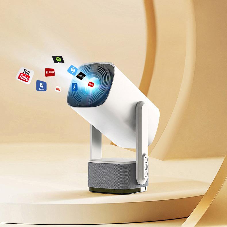K2 Portable 4K WiFi HD Android Outdoor Mini Projector with Built-in Battery