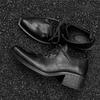 Fashion Leather Shoes For Man Platform Genuine Leather Big Size Shoes High Quality Designer Formal Platform Casual Shoes Outdoor