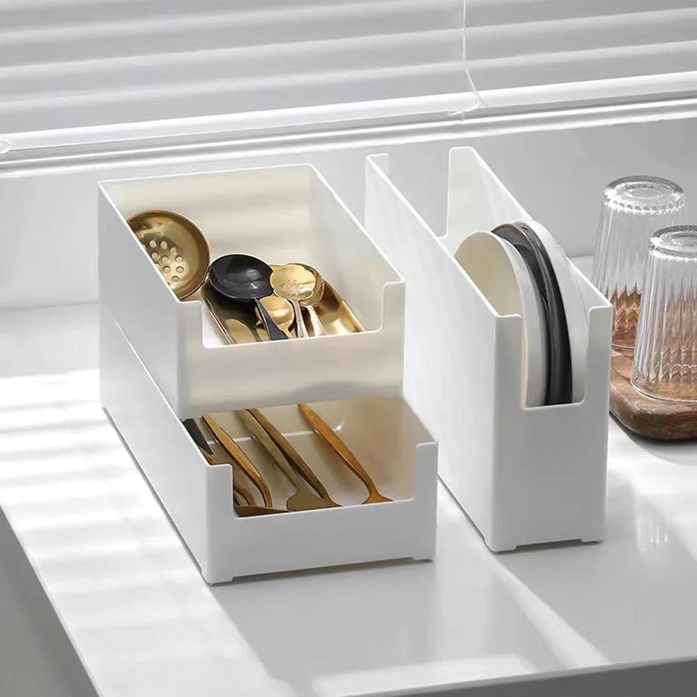 Stackable File Storage Box Scalable Office Desktop Organizer Books and Magazines Multi-function Right Plastic Angled Storage Box