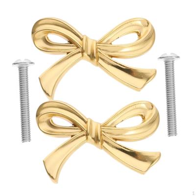 Bow Shape Cabinets Knob, Cupboard Pull ,Gold Dresser Antique Wardrobe Knob Drawer for