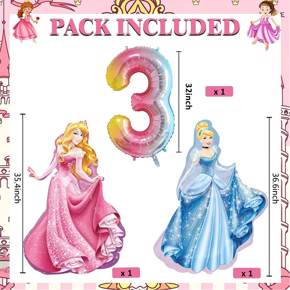 9 ks Barevné princeznovské balónky Balónky s princeznovskou tématikou pro party dekorace