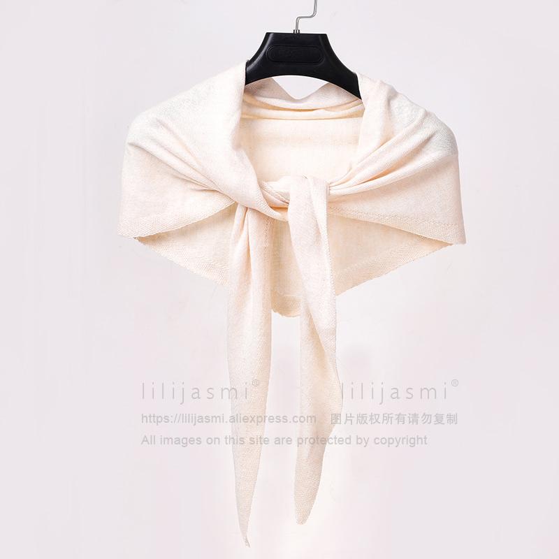 Women 160x40cm Triangle Scarf Shawl Wool Neck Warmer Solid Color Multipurpose Cowl Pashmina Female Soft Spring Knit Accessories