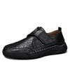 Handmade Men's Soft Sole Leather Loafers - Winter Casual Flat Large Size