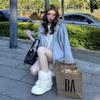Winter Women's Snow Boots Thickened Plush Platform Cotton Shoes Big Head Short Boots Comfort Fashion Women's Ankle Botas Mujer