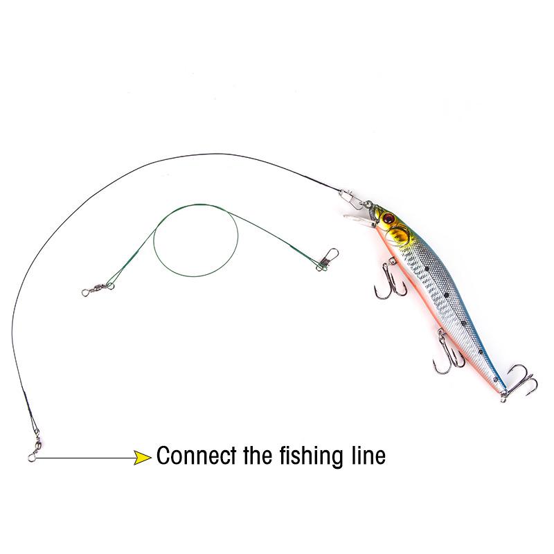 Anti-Bite Fishing Line: Steel Wire, Anti-Tangling Braided Sub-Line for Bait and Gear