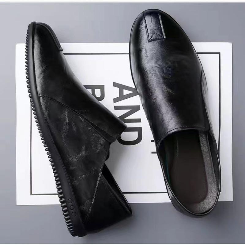 Men S Breathable Slip On Driver Shoes Soft Sole Business Casual Loafers Black