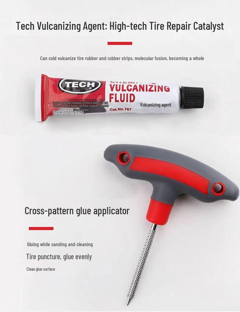 Quick Vulcanizing Tire Repair Strips for Motorcycle & Car Tubeless Tires