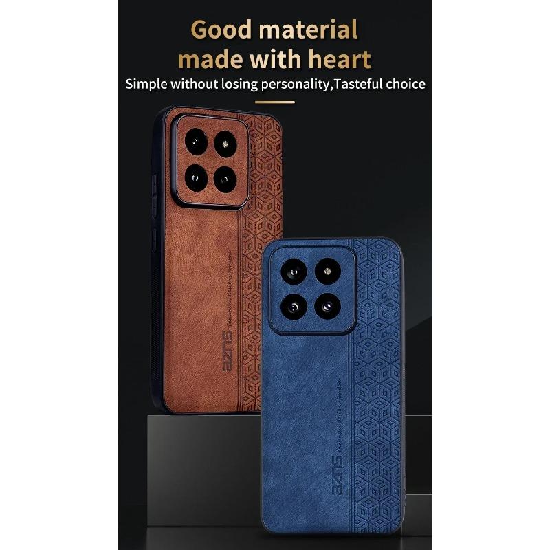 Luxury Leather Phone Case for Xiaomi 14 Ultra 13 Pro Shockproof Bumper Coque Back Cover for Xiaomi 14Pro Note 13 Ultra 13