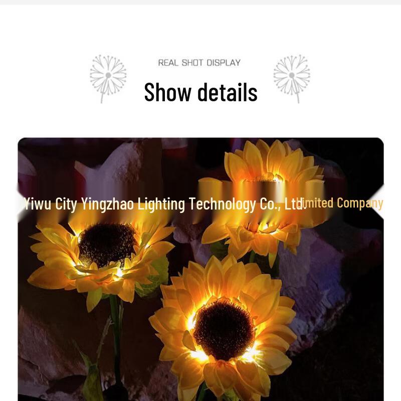 Lishi Solar Sunflower Garden Stake Light