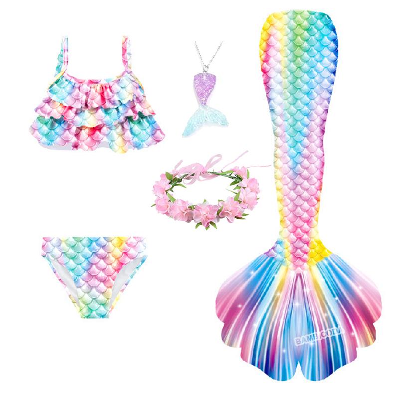 Swimming Mermaid Tail Cosplay Monofin Ariel Mermaid Swimsuit for Swimming Costume Halloween Party Swimsuit