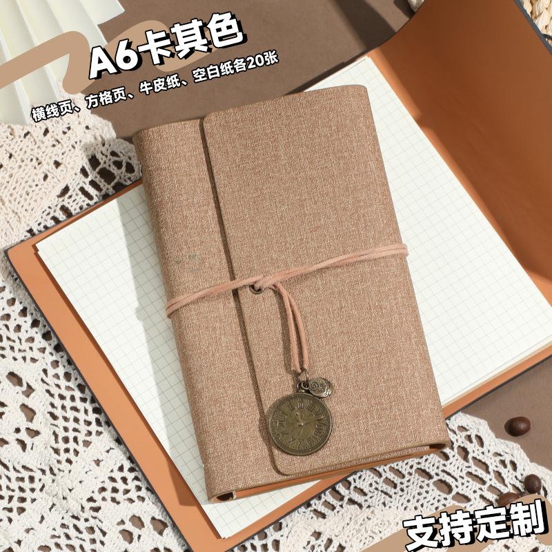 A6 Notebook Travelers Journal Notebook Pu Leather Blank Kraft Diary Book Vintage Sketchbook School Stationery Office Supplies Quality