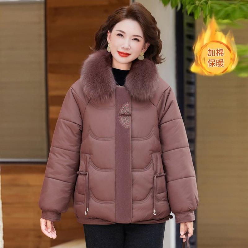 Winter down padded jacket short fur collar new padded jacket thickened warm padded jacket