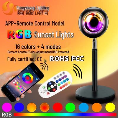 Sunset Projection Table Lamp with Remote & App | RGB 16-Color Atmosphere Light