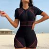 Sportowy, jednoczęściowy, długi rękaw, kostium kąpielowy z filtrem przeciwsłonecznym, do surfingu, damski kostium kąpielowy