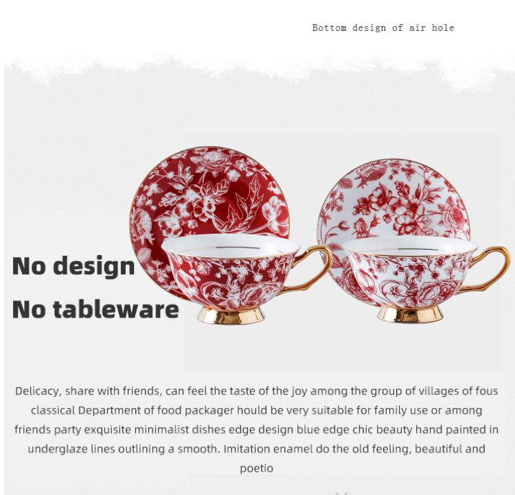 Europäische Leichte Luxus Rose Elegante Knochenporzellan Kaffeetassen - Nischen Ins Stil