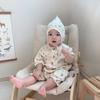 Korean-Style Children's Clothing, Same Style as Little Orange, Waffle-Patterned Baby Jumpsuit, Anti-Dirt Outdoor Wear