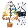 Seven Chakra Crystal Tree of Life Stone Fortune Feng Shui Bonsai for Good Luck, Wealth & Prosperity Home Decorations