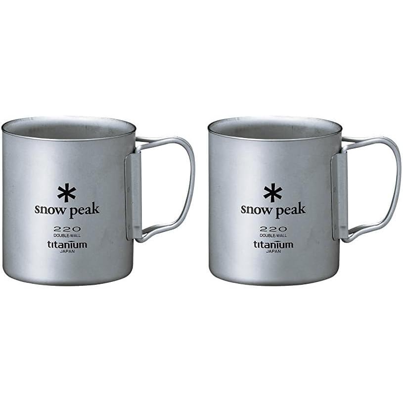 Snow Peak Titanium Double Mug 220 [Capacity 220ml] Folding Handle MG-051FHR ( 2)